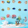 45 Pcs Tropical Fish Decorations Under The Sea Party Banners Ocean Themed Party Supplies Fish Ceiling Hanging Swirl Hawaiian Luau Decor Tropical Fish Paper Cutouts for Birthday Party Favor