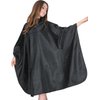 XMW Professional Polyester Hair Styling Salon Cape with Snaps, Black