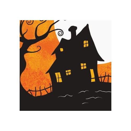 Halloween Creepy House Beverage Napkins 18 Pack