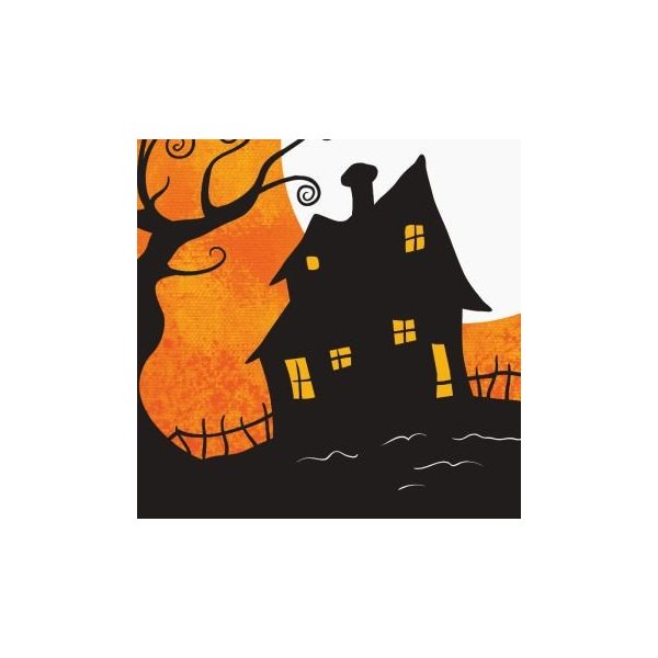 Halloween Creepy House Beverage Napkins 18 Pack