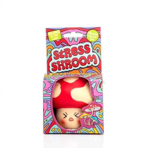 Boxer Gifts Stress Shroom Mushroom Themed Stress Toys - Squishy Stress Balls for Adults & Teenagers - Helps with Anxiety Relief - Office Desk Fidget Toy - Fun White Elephant for Coworkers