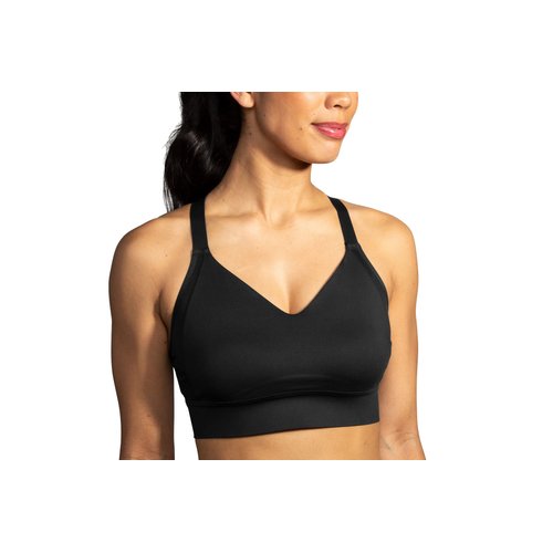 Brooks Women's Interlace Sports Bra for High Impact Running, Workouts & Sports with Maximum Support - Black - 34 C/D