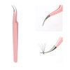 Eyelash Extension Tweezers FADLASH Volume Lash Tweezers Precision Curved Tip Lash Extension Tweezers Isolation & Volume Techniques Professional Application Tools