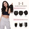 GOO GOO Clip in Hair Extensions Real Human Hair, 18inch 65g 4Pcs, 2 Dark Brown, Remy Human Hair Extensions Clip ins for Women, Natural Human Hair