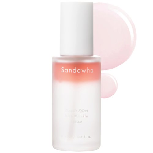 SanDaWha SKINCURE Double Effect Anti-Wrinkle Serum with Camellia Extract - Vegan Korean Serum, Nourishes & Reduce Wrinkles, Daily Line Smoothing Treatment for Fine Lines, 1.76 fl.oz.