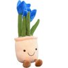 XIYUAN Succulent Plants Throw Pillow，Mushroom Plush ToyCactus Plush Plush Toy, Tulip Flower Pot Plush Toy13.7 Cute Soft Plants Throw Pillow Decoration, Stuffed Flower Pot Plushie，Potted Pillow (Blue)