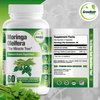 Pure Moringa Oleifera Green Superfood Capsules with Vitamin C, Omega 3 & Amino Acids - Boosts Energy, Mood, Memory, Immune Support - Made from Organic Moringa, Non-GMO - 60 Capsules (1 Bottle)