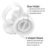 Glue Rings for Eyelash Extension, 300 PCS Glue Rings Lash Extension Supplies Lash Rings for Glue, Disposable Glue Cups Eyelash Glue Holder Lash Extension Glue Rings, Lash Fan Blossom Glue Cups, White