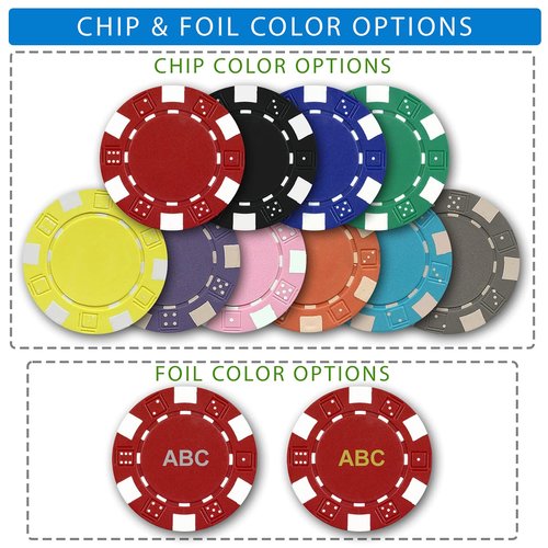 DA VINCI 200 Custom Monogrammed Poker Chips - 11.5 Gram Poker Chips