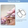 Lermende Cuticle Scissors with Curved Sharp Tip, Portable Small Scissors Professional Cuticle Cutter, Multi-Purpose Russian Manicure Cuticle Trimmer for Eyebrow, Nail, Eyelash, Beards (Silver)