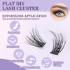 Eyelashes Clusters Qeelasee DIY d Curl 144pcs Lash Culsters Natural 0.07 50D 8-18mm Wispy Volume Lashes (50D-0.07D,8-18MIX)