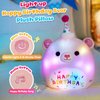 BSTAOFY Light up Music Happy Birthday Teddy Bear Soft Plush Pillow Birthday Stuffed Animal Bear Birthday Gift for Toddler Kids Girls, 14''