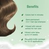 3 in 1 Hair Dye Shampoo Blonde Brown, Instant Hair Color Shampoo Colors in Minutes, Lasting Brown Hair Shampoo, Tea Tree & Rosemary Shampoo Hair Dye for Hair Nourishing