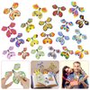 Chenkaiyang 20pcs Magic Flying Butterfly, Wind Up Butterfly Toy Bright Colors Elastic Band Flying Butterflies Toy Surprise Gift for Wedding Birthday Party