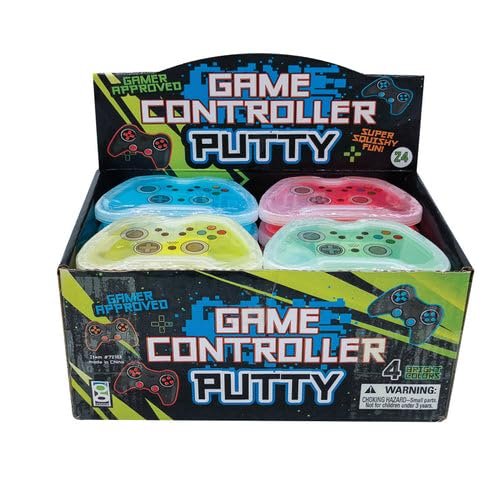Raymond Geddes Game Controller Slime Putty for Kids - Fun, Stress Relieving Sensory Toys - 24 Colorful Silly Putty Per Pack