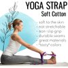 TECEUM [New 2022] Yoga Strap – 100% Cotton – 6 ft 8 ft 10 ft (6+ Colors) – Adjustable Non-Slip Belt for Daily Yoga, Pilates, Stretching, Physical Therapy, Fitness & Home Workout – for All Levels