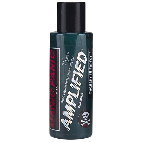MANIC PANIC Enchanted Forest Hair Color - Amplified - Semi-Permanent Hair Dye - Deep, Teal Green With Blue Undertones For Dark & Light Hair, Vegan, PPD & Ammonia-Free, For Coloring Hair on Men & Women