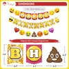 Pirese Emoticon Face Birthday Decorations, Smile Face Party Decorations, Emoticons Happy Birthday Banner, Yellow Face Birthday Party Supplies, Emoticons Party Decor, Poop Birthday Party Supplies