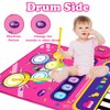 Toys for 1 Year Old Girl Gifts: Baby Piano Mat Toddler Toys Age 1-2 - 2 in 1 Piano Drum Babies Music Mat - Infant Musical Toy 12-18 Months Babies Birthday Easter Gifts for 1 2 3 Year Old Boys Girls