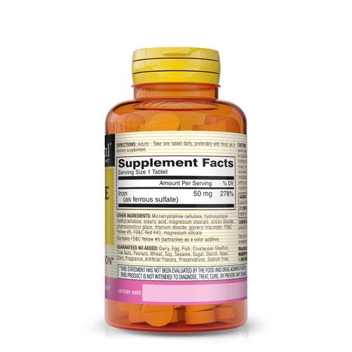 Mason Natural Slow Release Iron (Ferrous Sulfate) - Supports Red Blood Cell Formation, Gentle on Stomach, High Potency Iron Supplement, 60 Tablets (Pack of 3)