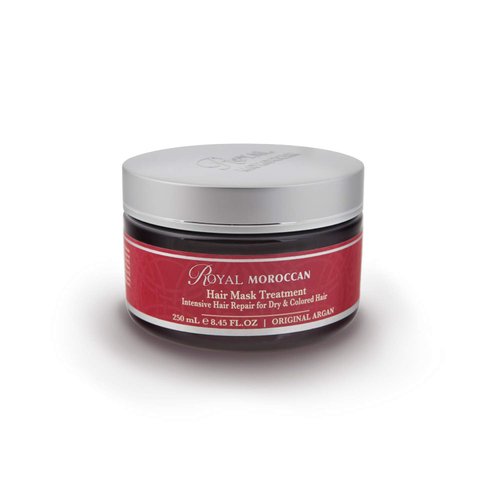 Royal Moroccan Hair Mask Treatment for Dry Hair - Moisturizing, Repairs, Restores Strength 250 ml / 8.45 fl.oz, Argan Oil for Color Treated, Frizzy Hair