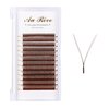 Y Lashes Extensions Colored YY Lashes Premade Fans Brown Eyelash Extensions D Curl 0.07mm 8-15mm Mixed Tray Y Shape Easy Fan Volume Lashes Supplies (YY-0.07-C,Brown)