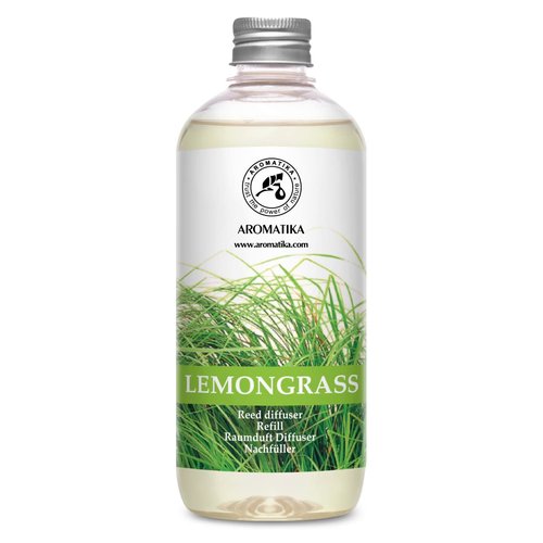 Lemongrass Reed Diffuser Refill, Natural Essential Lemongrass Oil 17 Fl Oz - Fresh & Long Lasting Fragrance - Reed Diffuser Oil Refill for Aromatherapy - Home - Office - Restaurant