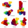 DASDAX Magnetic Building Blocks Magic Magnetic 3D Puzzle Cubes, Set of 7 Multi Shapes Magnetic Blocks with 54 Guide Cards, Intelligence Developing and Stress Relief Fidget Toys