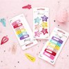 60 Pcs Non-Slip Snap Hair Clips with 60 Pcs Elastic Hair Bands Candy Color Metal Barrettes Star Butterfly Heart Hairpin for Kids Girls and Women Hair Accessories