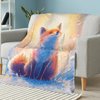 ALIFAFA Fox Blanket, Cute Red Fox Throw Blanket Aesthetic, Fox Gifts for Boys and Girls, Soft Plush Fox Lovers Fleece Blanket for Kids, Kawaii Fox Decor,50"x40"