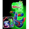 Light-Up Inflatable Dinosaur Punching Bag with Roar Sound - Dinosaur Toys for Kids 2-3-5-7 Years Old, 47” Bop Bag with Instant Bounce Back- Toddlers Boxing Bag Toy (3 AAA Batteries Required)