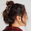 Canitor Small Hair Clips 3" Medium Semicircle Hair Clips 4PCS Gold Hair Clips Silver Hair Clips Small Hair Claw Clips Hair Clips for Thin Hair Claw Clips for Thin Hair Cute Hair Clips for Women