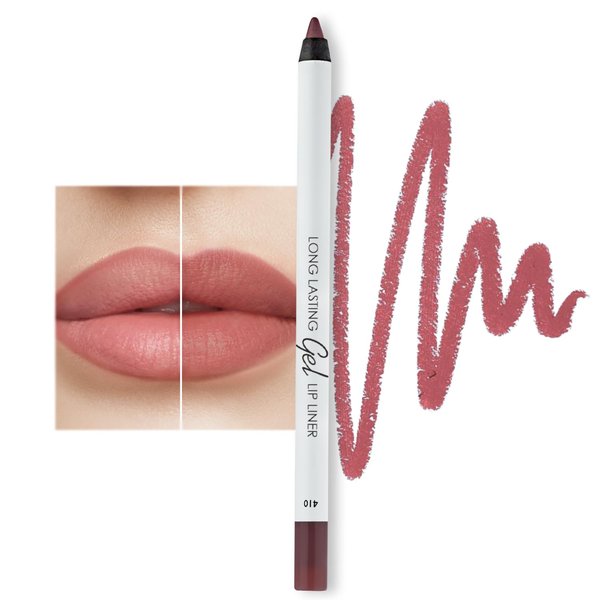 Lamel Matte Gel Lip Liner Pencil | Weightless & CreamyTexture - Sharpenable - Longwear & Waterproof - High Pigmented & Flawless Finish - Cruelty-free & Paraben-Free,- 410, 1,7g/0.05oz