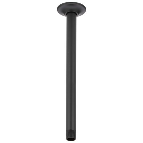 Delta Faucet 14-inch Ceiling Mount Shower Arm and Flange, Black Straight Shower Arm, Matte Black U4998-BL