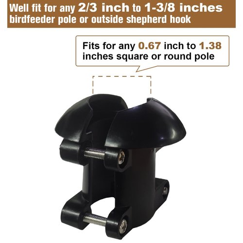 Garbuildman Squirrel Baffle Accessory for Bird Feeder Pole, Pole Mounted Buckle Stopper for Bird House Guard, 1 Pack (Baffle Not Included)