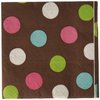 Amscan Disposable, Chocolate Polka Dot Beverage Napkins, One Size, Multicolor