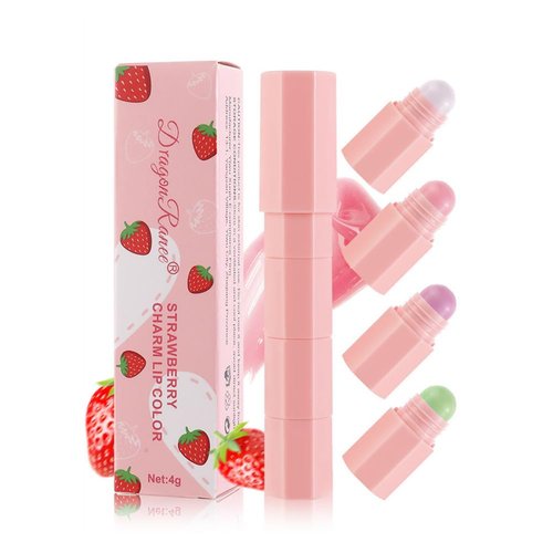 4-In-1 Lipstick Temperature Color Change Lip Stain Lip Balm Moisturizing Solid Lip Gloss Hydrating Nourishing Long Lasting High Shine Glossy Lip Care Gloss