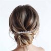 Allereyae Rhinestone Hair Comb Barrette Crystal Wedding Hair Comb Barrette Silver CZ Bling Bridal Headpieces Decorative Head Clip Headwear Bridal Hair Accessories for Women (Style 3)