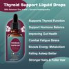 Thyroid Support Liquid Drops with Iodine, Selenium, Zinc, L-Tyrosine & Ashwagandha – 120mL (4 fl. oz.) for Hormone Balance, Energy & Metabolism Support