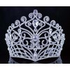 Lush Clear Austrian Crystal Rhinestone Tiara Crown Bridal Prom Pageant T11884 (Silver)
