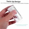 Minsily 10 Pcs 75ml Clear Empty Round Deodorant Containers 2.5 oz Twist Up Bottom Filling Stick Tube Plastic Lip Balm Tube Refillable Deodorant Bottle DIY Make Own Deodorant Lipstick Crayon Chapstick