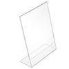 NIUBEE 6Pack Slant Back Acrylic Sign Holder 5x7 inches, Clear Vertical Picture Frames Frames, Desktop Flyer Holder Document Holder Paper Display Stand