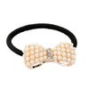 Lovef 9 Pcs Beautiful Full Pearl with Crystal Rhinstone Flower Bow Fish Butterfly Design for Baby Kids Girl Women Hair Accessories Elastic Tie Ponytail Holders Princess Baby Hair Rope Rubber Bands