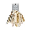 JILLSON & ROBERTS 6-Count Self-Adhesive Curly Bows Gift Wrap Accessory Available in 10 Color Combinations, Gold/Silver/Ivory/Pearl