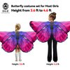 D.Q.Z Kids Monarch Butterfly Wings for Toddlers Girls Dress Up Costumes for Play Children Princess Halloween Party Favors (Rose)