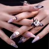 Holographic Nail Foil Transfer Stickers Black White Lace Laser Foils Nail Art Supplies Starry Paper Designs for Acrylic Decorations Women Fingernails Toenails DIY Manicure Wraps Nail Decor（10 Rolls）