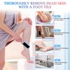 HOFASON 4Pcs Pedicure Foot Files Callus Remover with Double Sided, Professional Foot Scrubber for Feet at Home or Salon Care, Can Be Used On Both Dry and Wet Feet for Dead Skin (Blue&Pink)