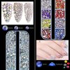 editTime 5 Boxes Shiny Colorful Nail Art Rhinestones Kit 3D Flatback Horse Eye Rhinestones Irregular Nail Stone and 4 Sheets Flower Nail Stickers with a Curved Tweezers and a Nail Brush (multicolor)