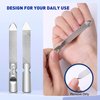 Lobodt Nail Trimmer,Stainless Steel Nail File with Anti-Slip Handle and Leather Case, Double Sided and Files Nails Easily for Men and Woman,Great for Home Salon or Travel Use (2 PCS Metal)