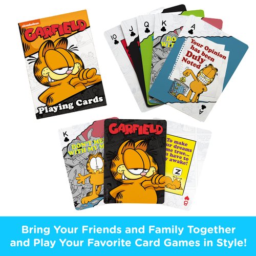 AQUARIUS Garfield Playing Cards - Garfield Themed Deck of Cards for Your Favorite Card Games - Officially Licensed Garfield Merchandise & Collectibles